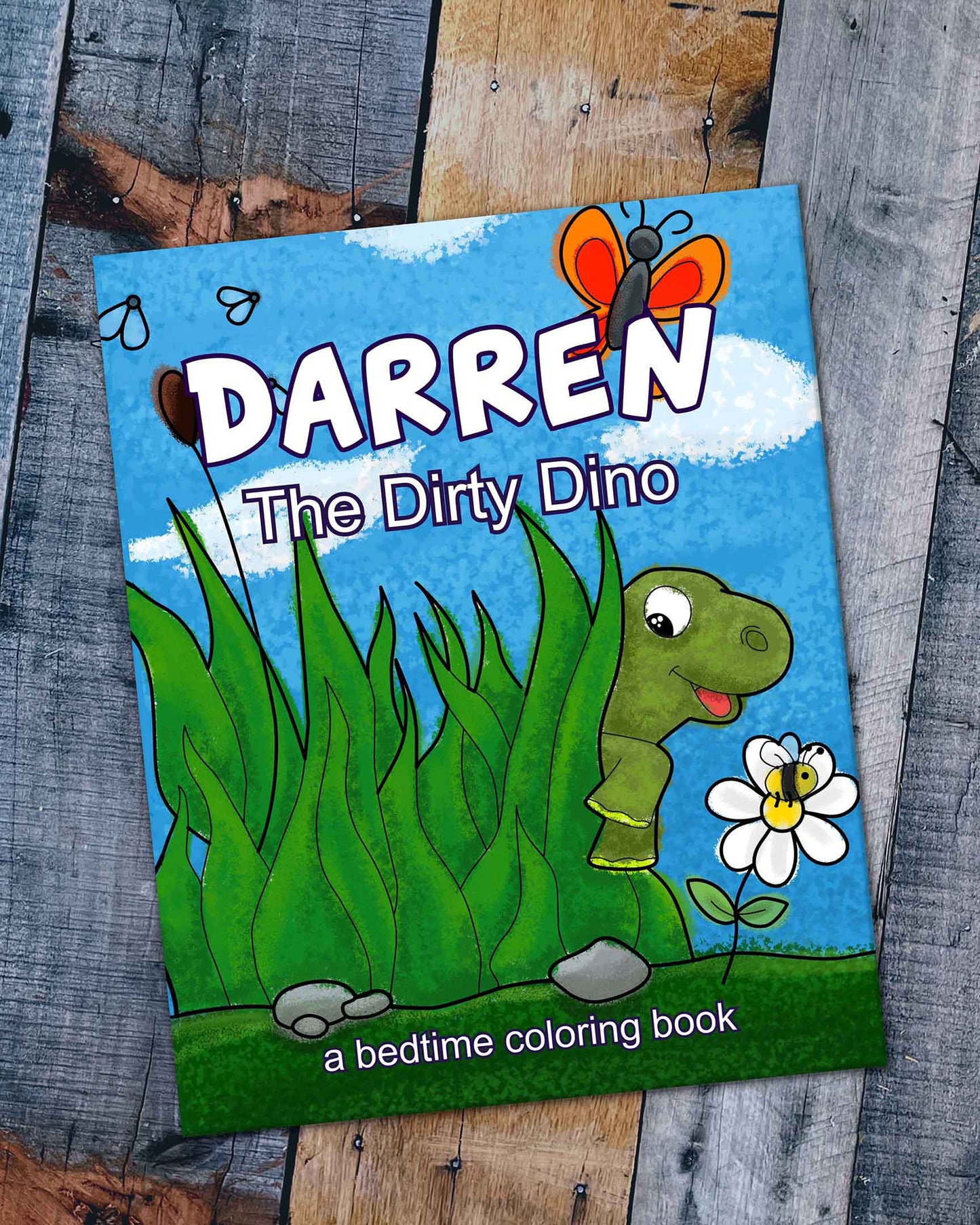 Darren The Dirty Dino : A Storytime Coloring Book