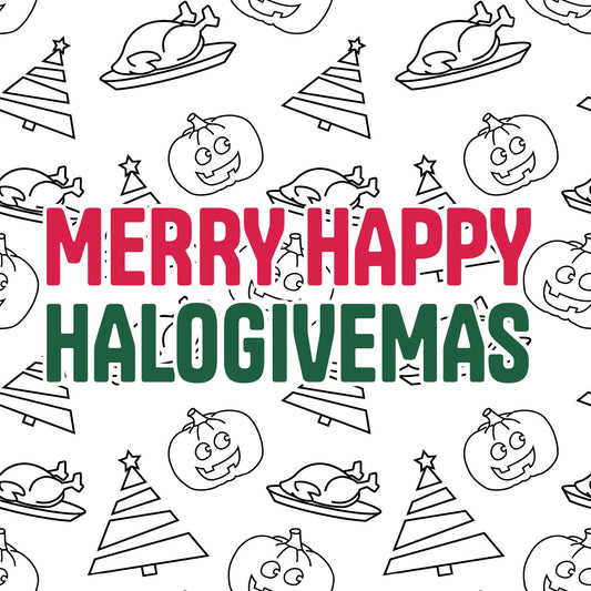 Holiday Mashup All Over Print Hoodie: Celebrate Halogivemas!