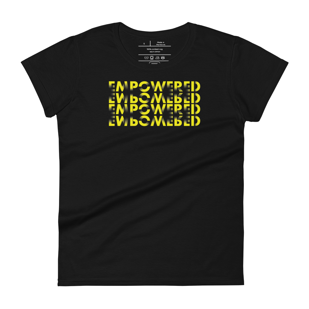 Resilience Text Tee: Empowerment Echo Tee - Yellow Edition