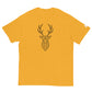 Geometric Deerhead Buck Graphic T-Shirt - Black Line Edition