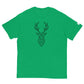 Geometric Deerhead Buck Graphic T-Shirt - Black Line Edition