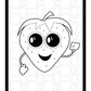 A playful illustration of a strawberry character with a wide smile and large, gleaming eyes that exude charm. The strawberry has small dotted details resembling seeds, and a leafy top adds to its whimsical appearance. The character’s arms are raised, showing its tiny gloves, giving an energetic and cheerful vibe. The background features a repeating hexagonal pattern, adding a dynamic touch to the composition.
