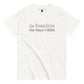A white t-shirt displayed flat, featuring the phrase "On Tuesdays We Wear T-Shirts" in grey uppercase letters across the chest. The shirt has a regular fit with a round neckline and short sleeves.