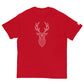 Geometric Deerhead Buck Graphic T-Shirt - White Line Edition